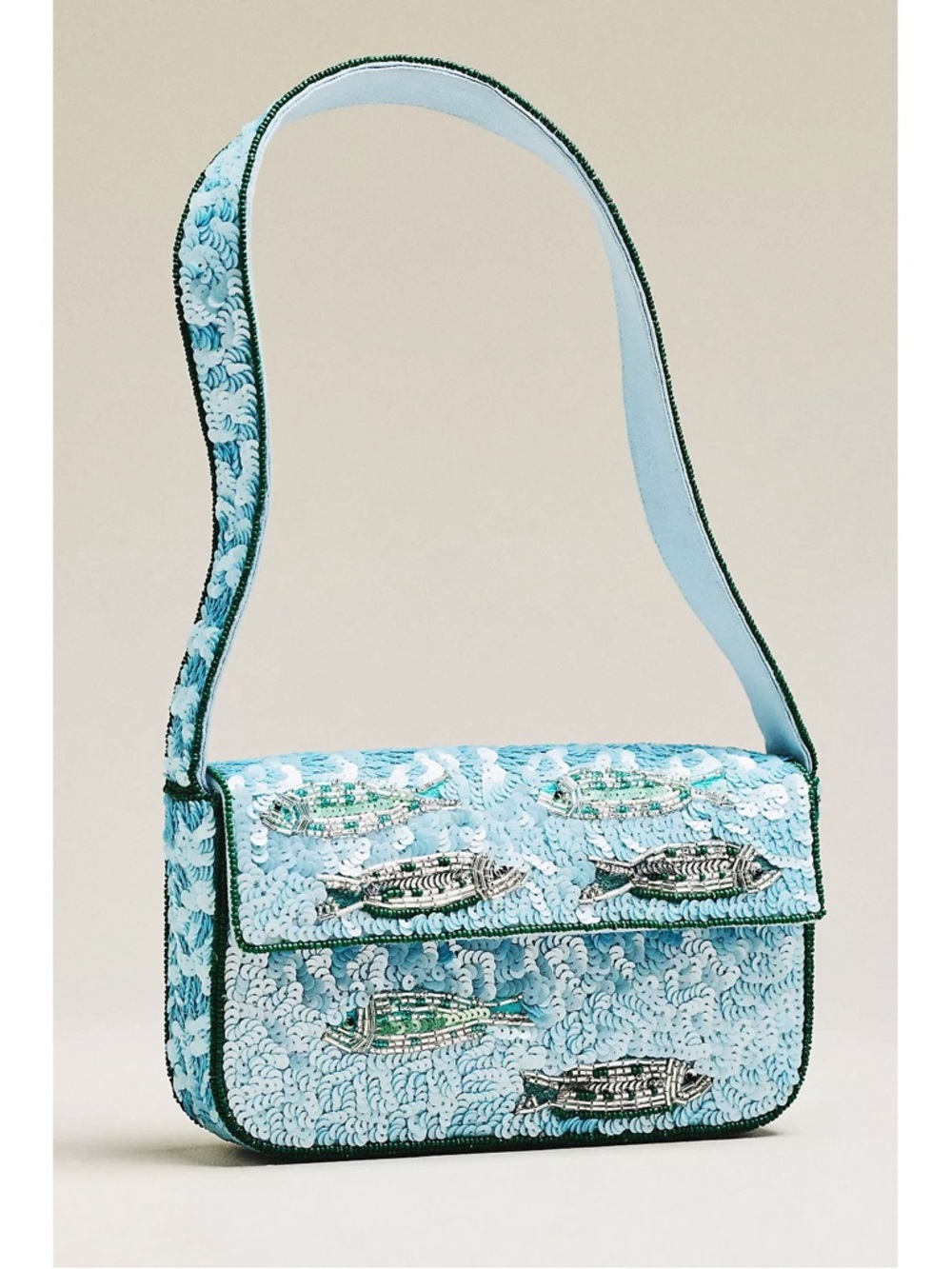 Anthropologie: The Fiona Beaded Bag - Sardines